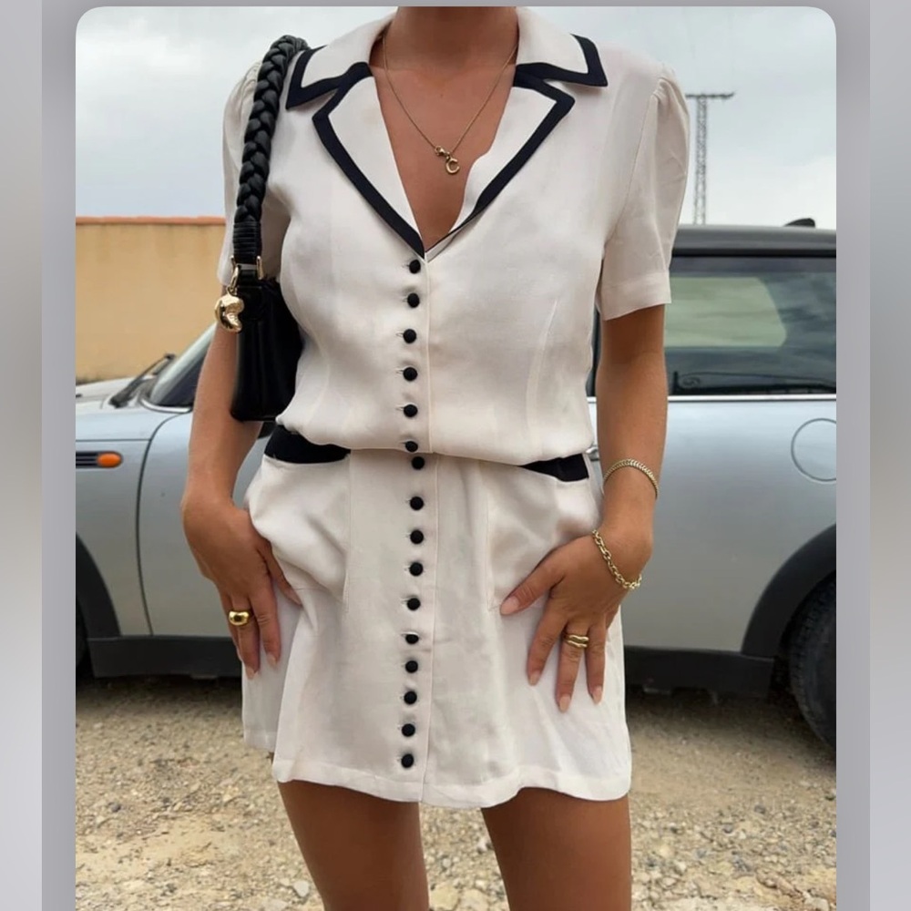 Rumored Bonsoir Mini Dress Ivory